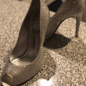 René Caovilla Venezia Peep Toe Pump